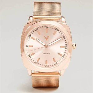 AE Rose Gold Quartz Watch, Mesh Wristband